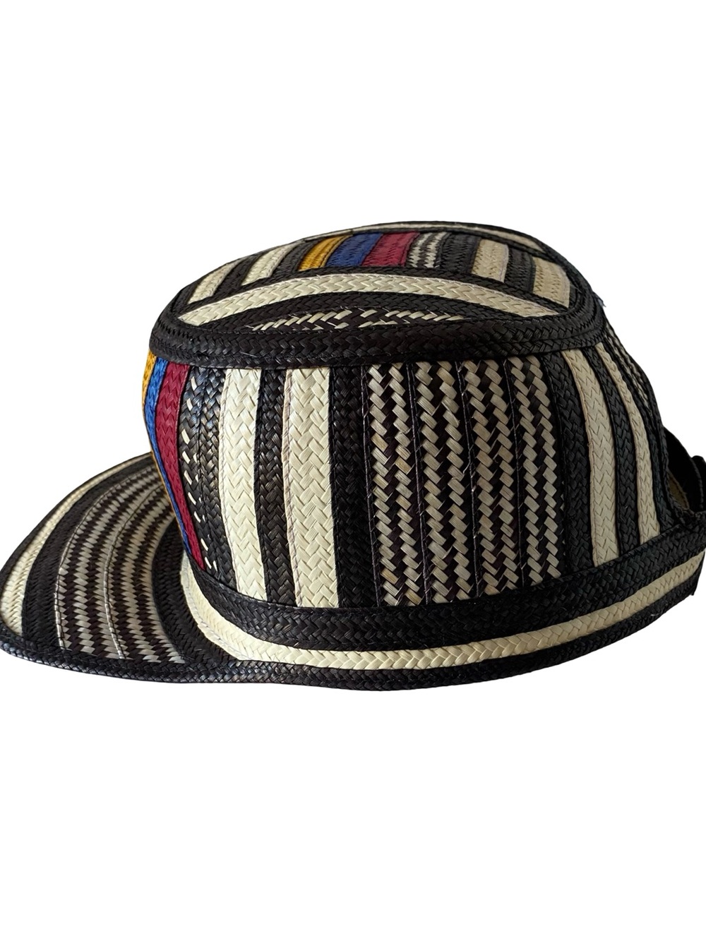 Colombian Handmade Straw Cap Adjust Unisex Woven Sombrero Colombiano Braided Hat - Picture 4 of 10